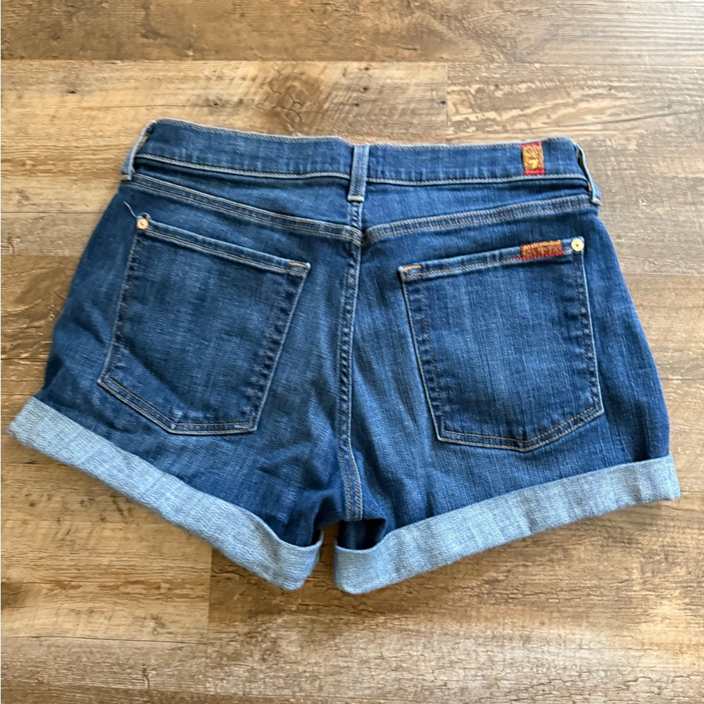 Denim Blue Women's Maternity Shorts